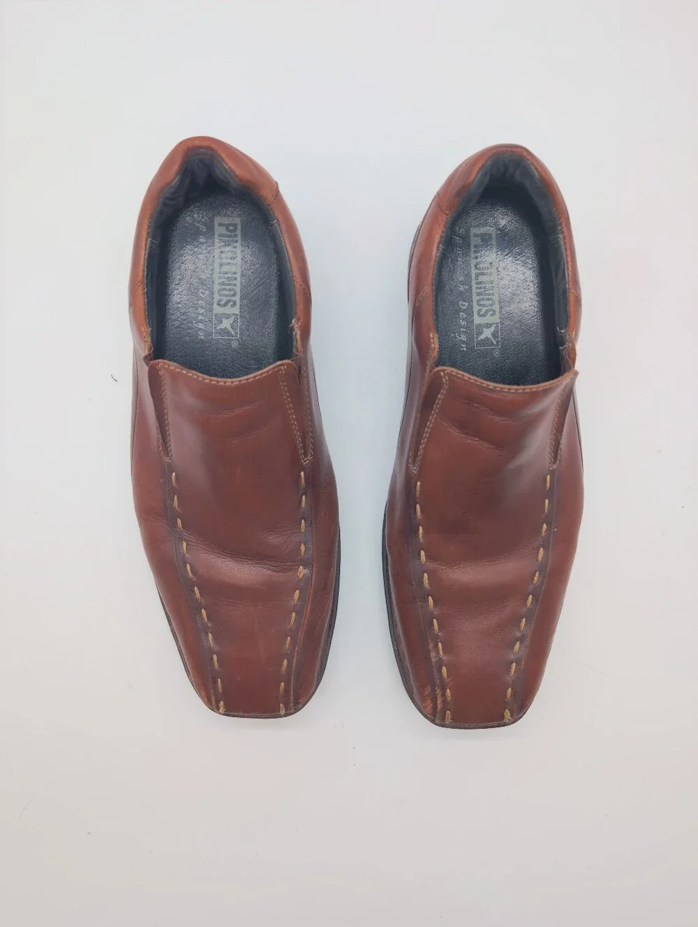 PIKOLINOS Men’s Brown Leather Slip-On Loafers EU 43 (US 10)